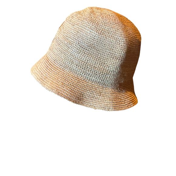LOEWE Raffia Bucket Hat Anagram Logo Natural Straw Made in Spain Size 57 - S main image 6